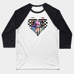 Goth Fairy Panda Girl Baseball T-Shirt